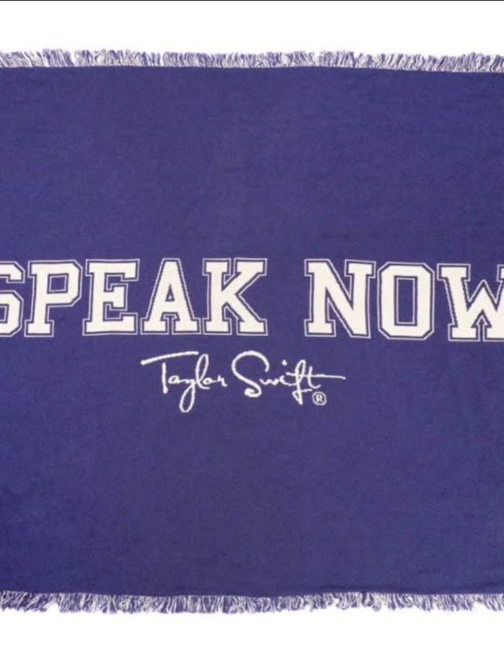 Taylor Swift Speak Now Blanket - Purple and White